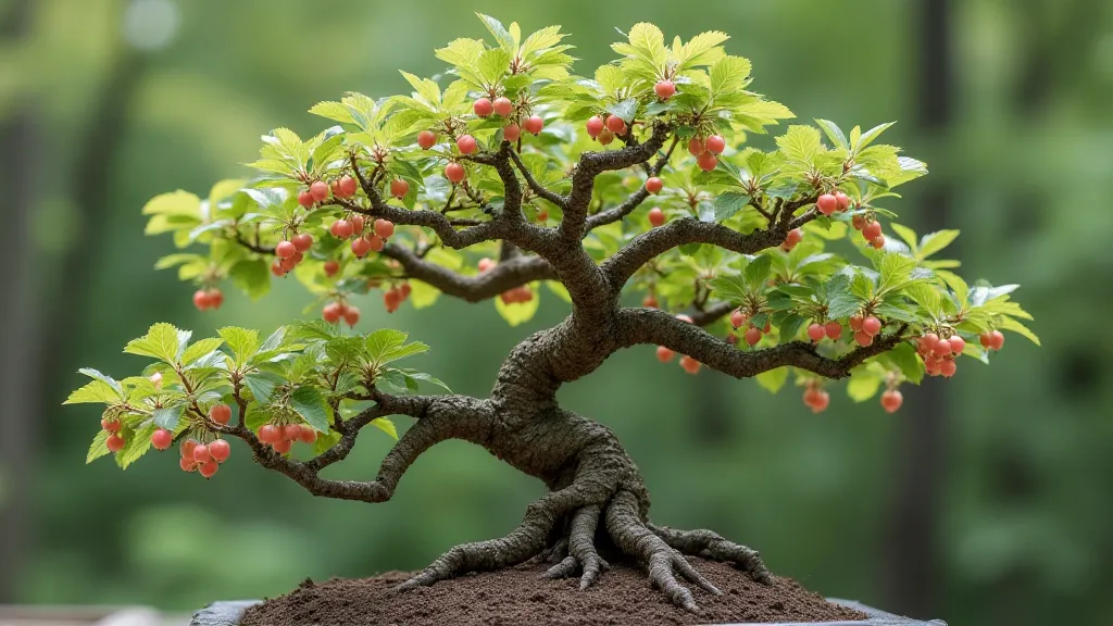 Young Crabapple tree for bonsai