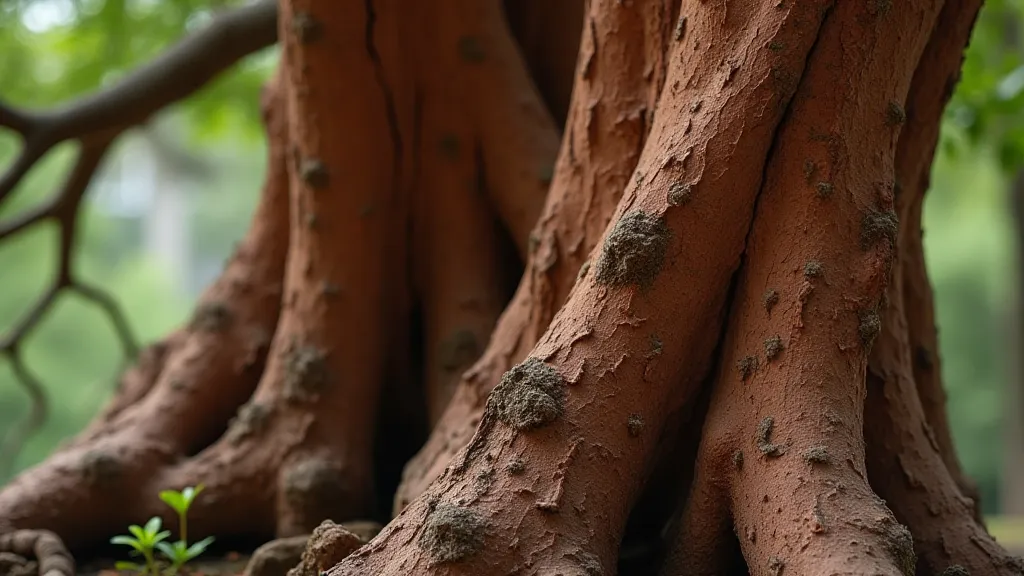 Hinoki Cypress bonsai trunk details