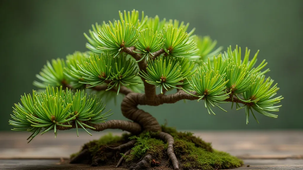 Dwarf Ponderosa Pine bonsai close-up